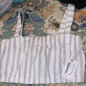 striped crop-top